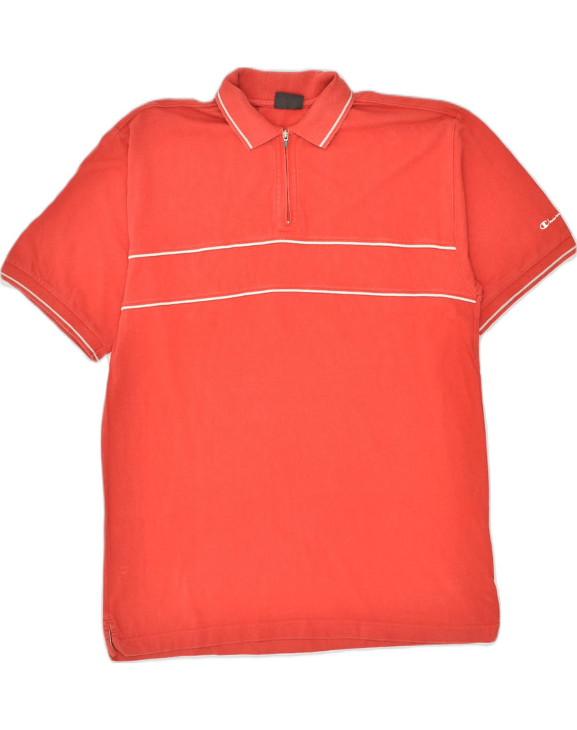 CHAMPION Mens Polo Shirt XL Red Cotton | Vintage Champion | Thrift | Second-Hand Champion | Used Clothing | Messina Hembry 