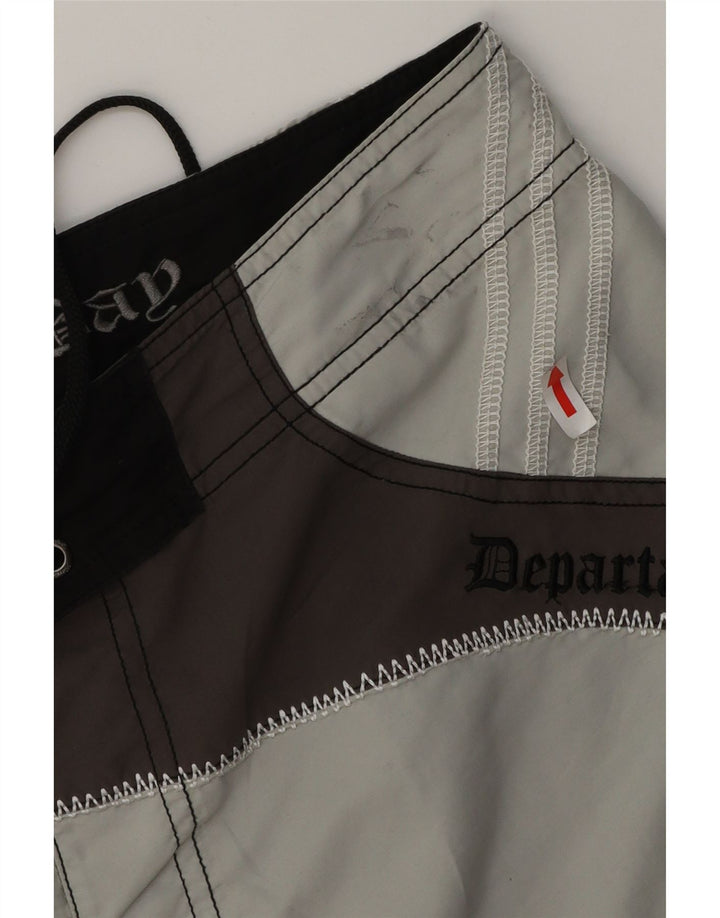 SCORPION BAY Mens Graphic Swimming Shorts Medium Brown Colourblock