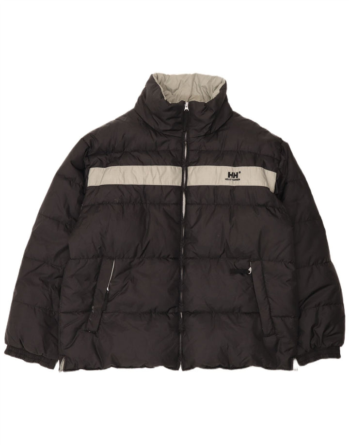 Helly Hansen Mens Graphic Padded Jacket UK 44 2XL Black Colourblock Nylon