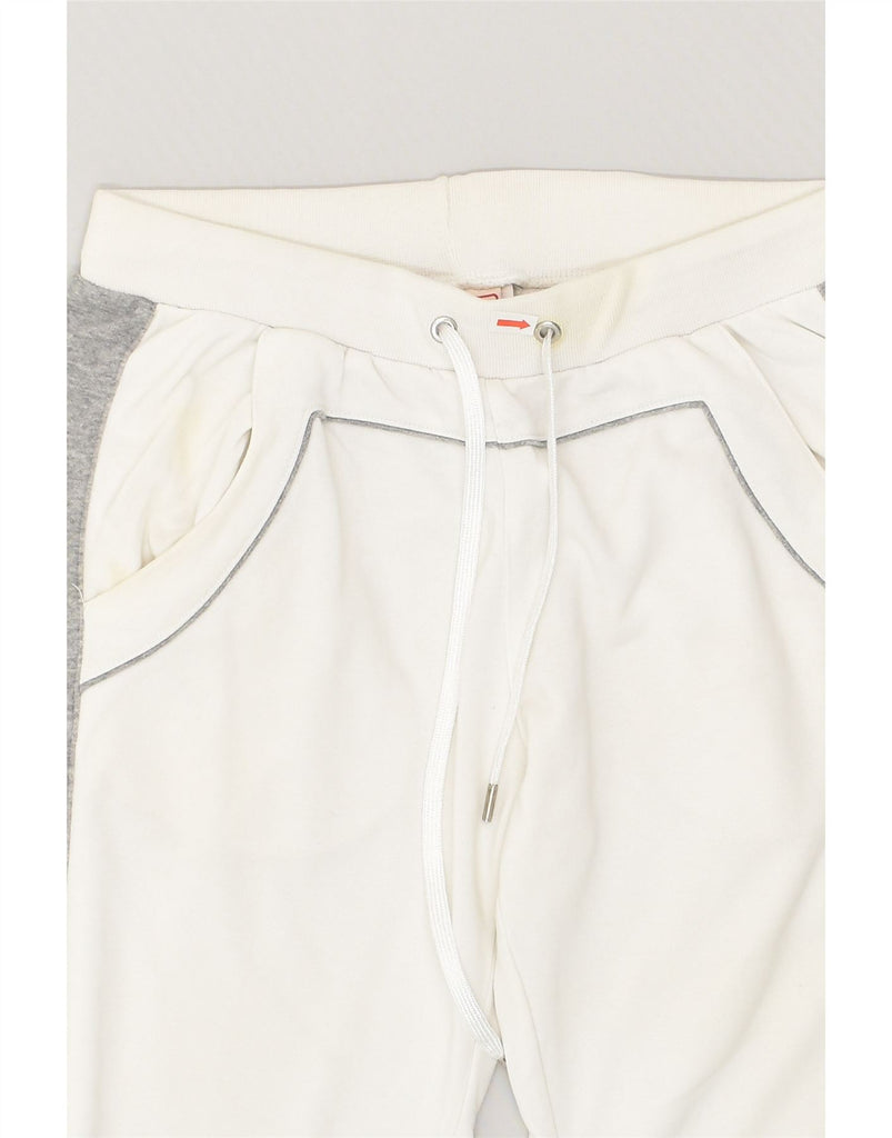 CHAMPION Mens Tracksuit Trousers Joggers Small White Cotton | Vintage Champion | Thrift | Second-Hand Champion | Used Clothing | Messina Hembry 