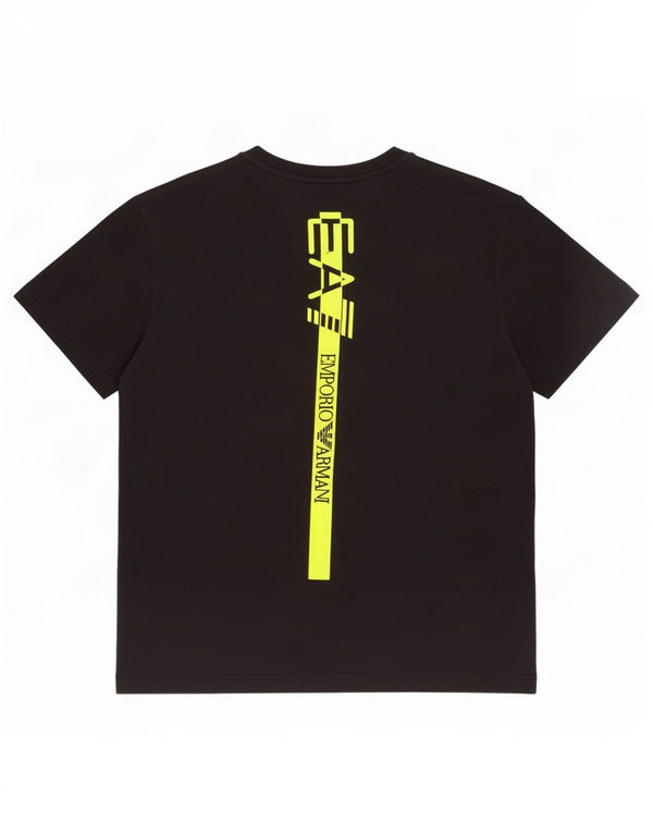 Emporio Armani Mens Graphic T-Shirt Top Large Black Cotton
