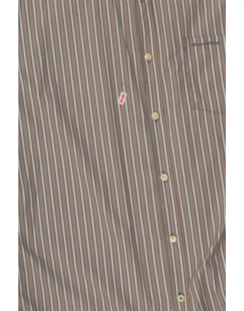 MARC O'POLO Mens Shirt Large Grey Striped Vintage Marc O'Polo and Second-Hand Marc O'Polo from Messina Hembry 