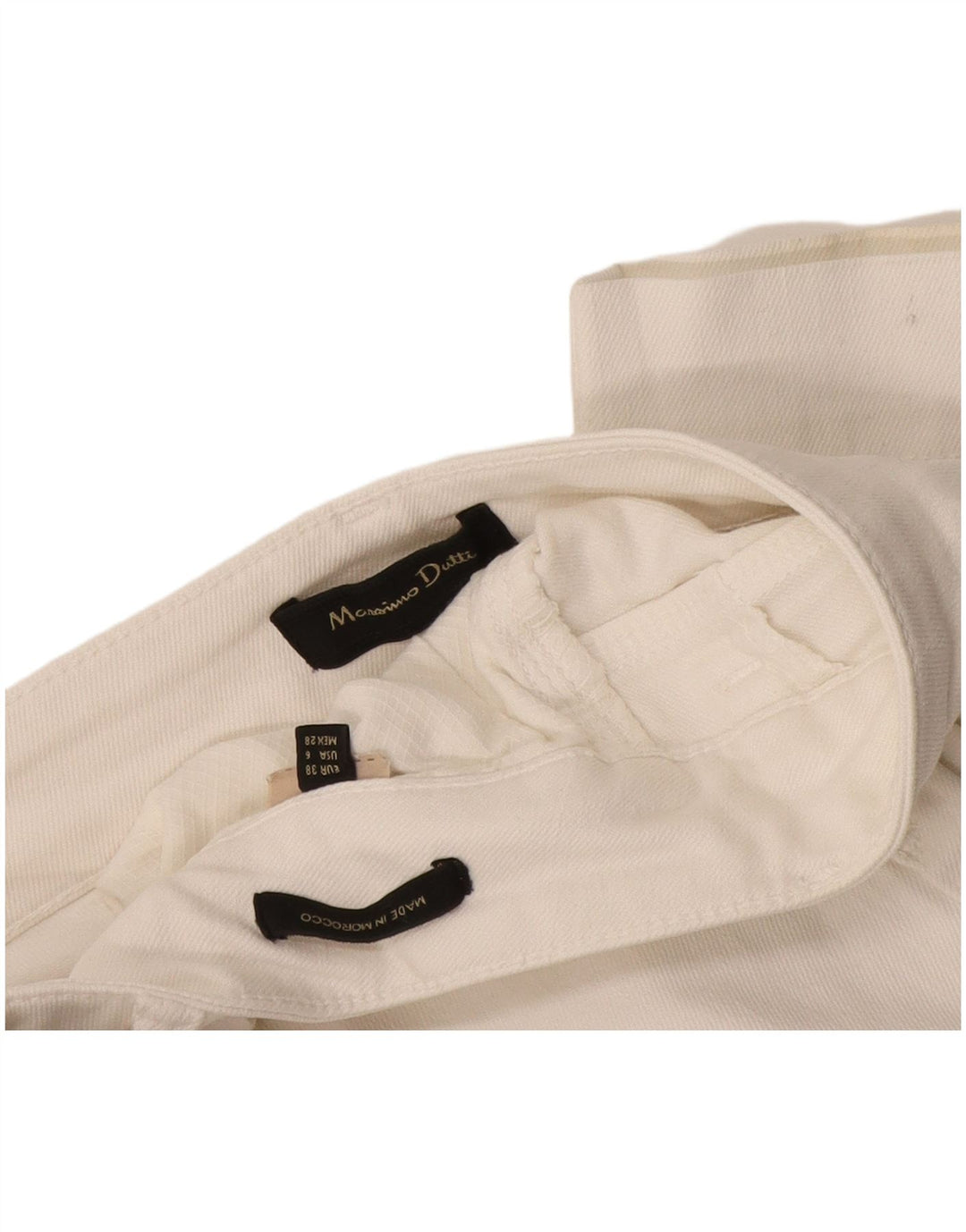 Massimo Dutti Womens Cropped Jeans EU 38 Small W28 L25 White