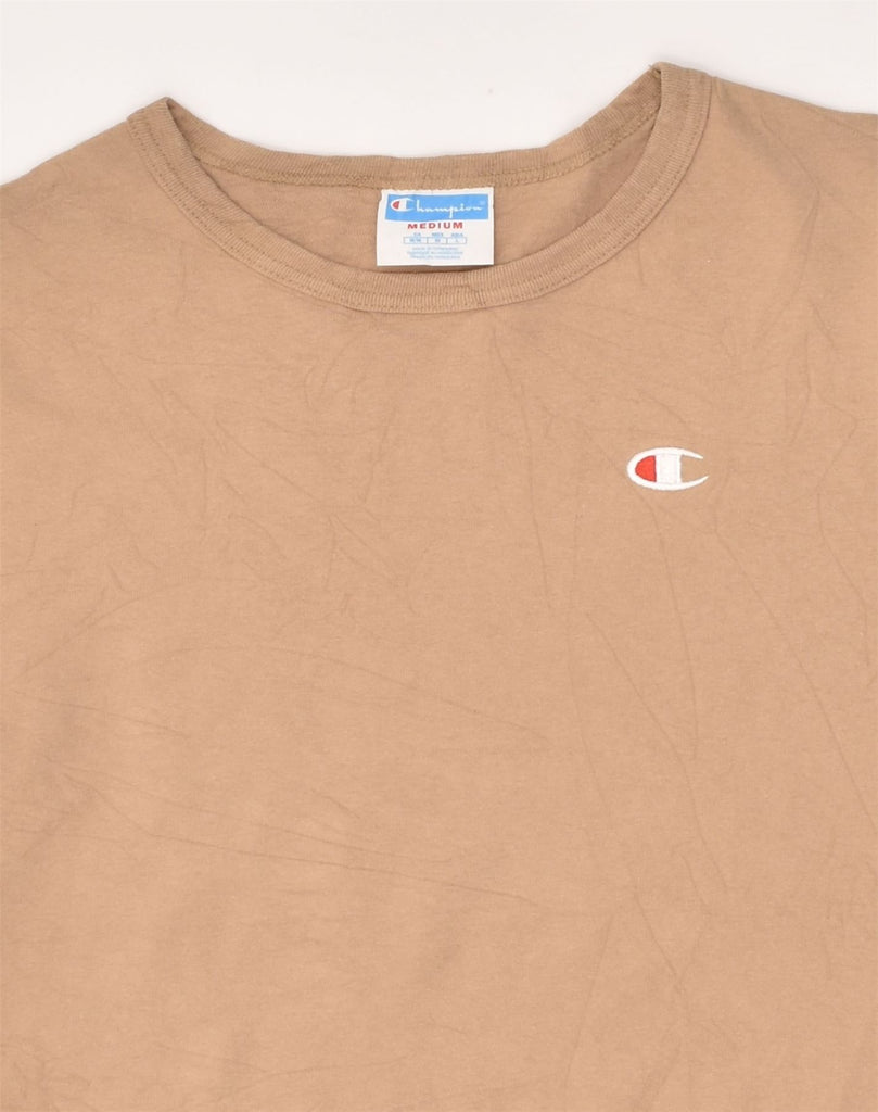 CHAMPION Mens T-Shirt Top Medium Beige | Vintage Champion | Thrift | Second-Hand Champion | Used Clothing | Messina Hembry 