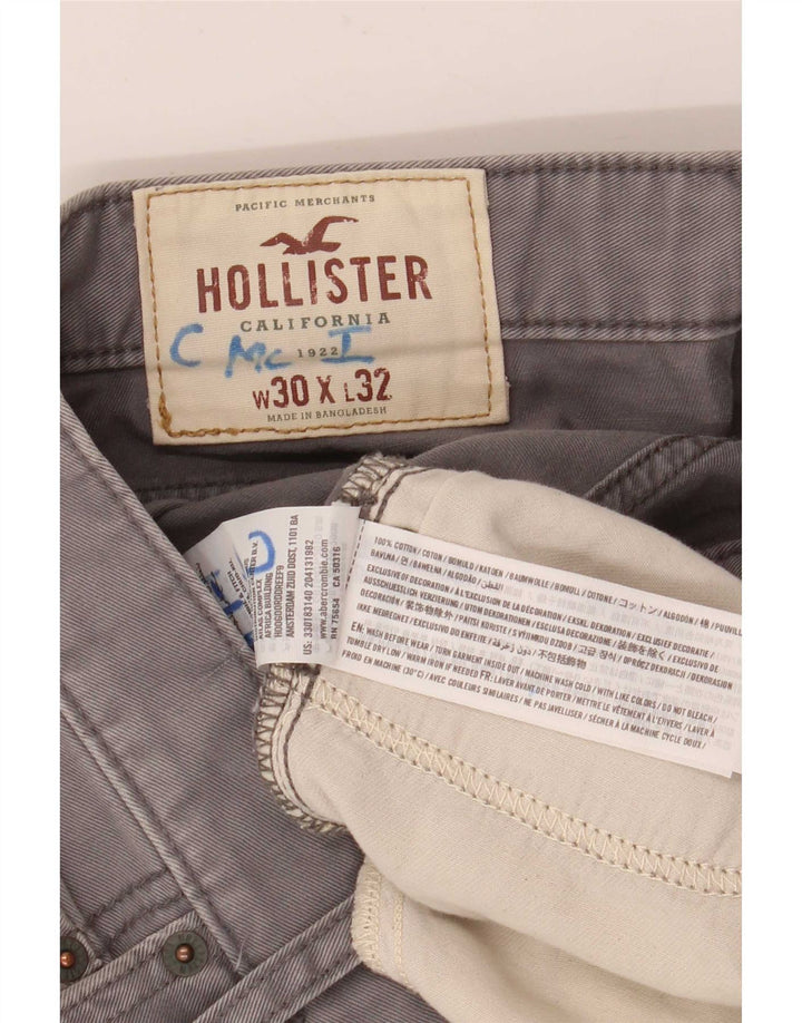 Hollister Mens Slim Jeans W30 L32 Grey Cotton