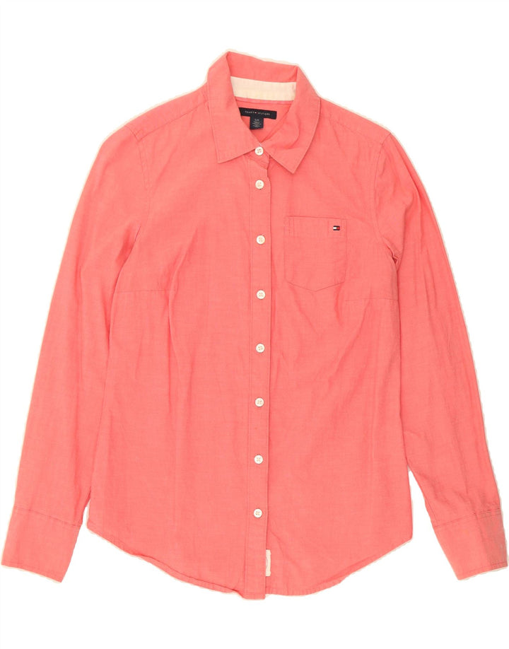 TOMMY HILFIGER Womens Shirt UK 10 Small Pink Vintage Tommy Hilfiger and Second-Hand Tommy Hilfiger from Messina Hembry 