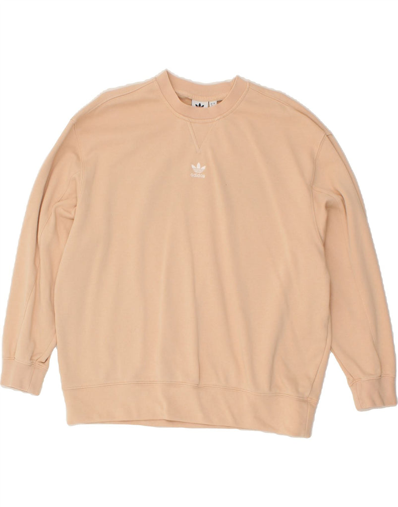 ADIDAS Womens Sweatshirt Jumper UK 8 Small  Beige Cotton | Vintage Adidas | Thrift | Second-Hand Adidas | Used Clothing | Messina Hembry 