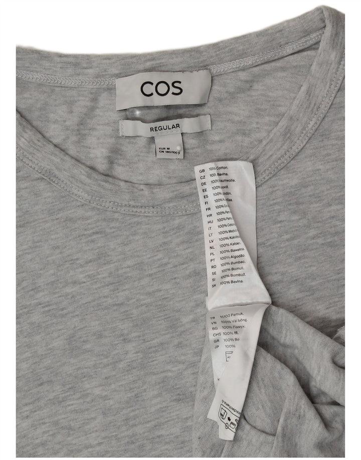 COS Mens Regular T-Shirt Top Medium Grey Cotton