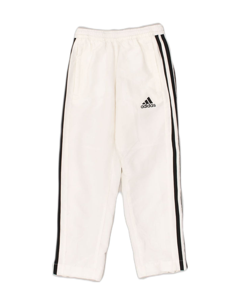 ADIDAS Boys Climalite Tracksuit Trousers 5-6 Years 2XS White | Vintage Adidas | Thrift | Second-Hand Adidas | Used Clothing | Messina Hembry 