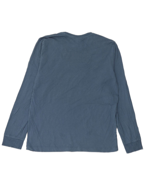 Kappa Mens Graphic Top Long Sleeve Medium Blue Cotton
