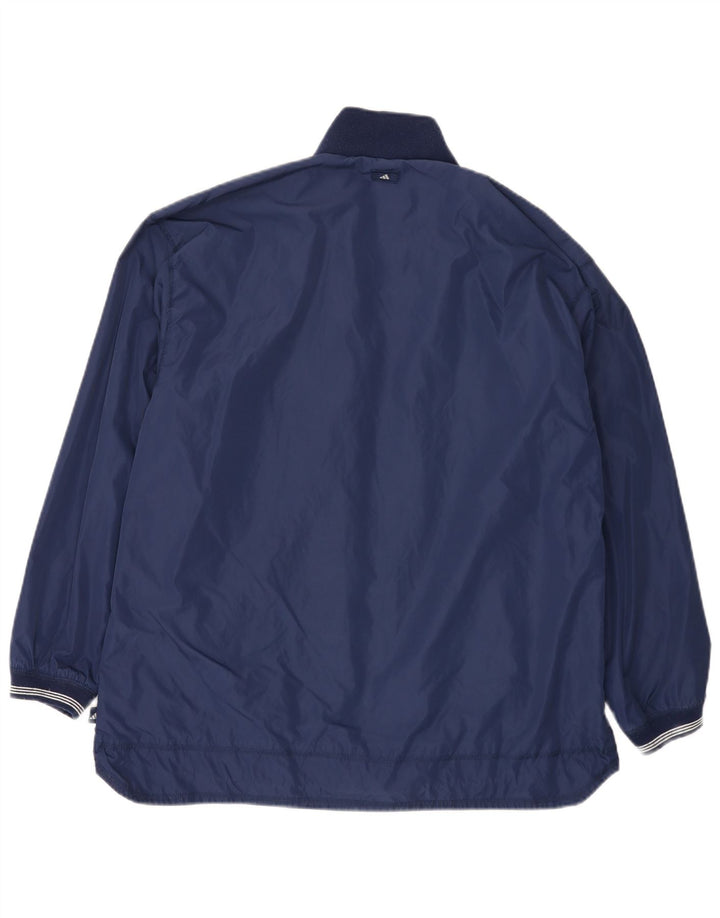 Adidas Womens Oversized Windbreaker Jacket UK 14 Medium Navy Blue Polyamide