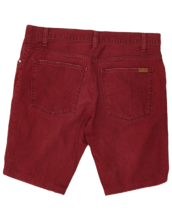 Carhartt Mens Denim Shorts W36 Large Burgundy Cotton