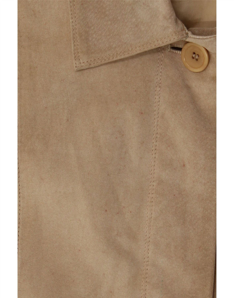 MARINA RINALDI Womens Suede Jacket Size 23 Medium Beige Leather Vintage Marina Rinaldi and Second-Hand Marina Rinaldi from Messina Hembry 