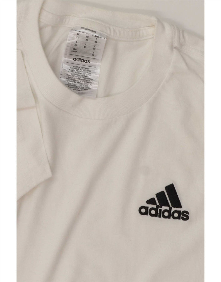 Adidas Mens T-Shirt Top XS White Cotton