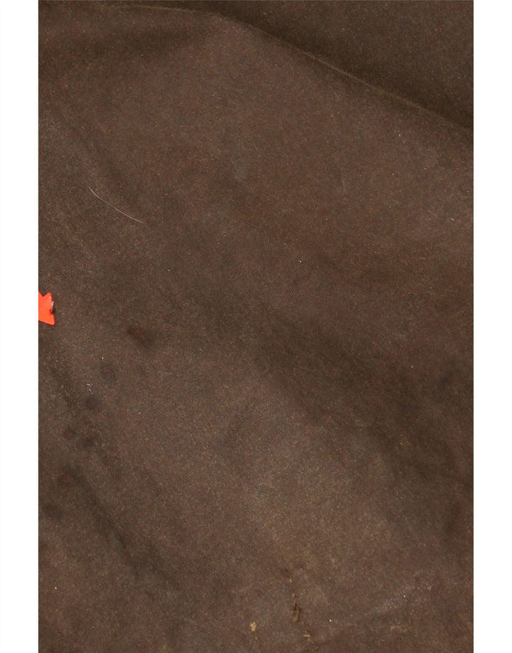 Vintage Mens Waxed Cotton Overcoat UK 40 Large Brown