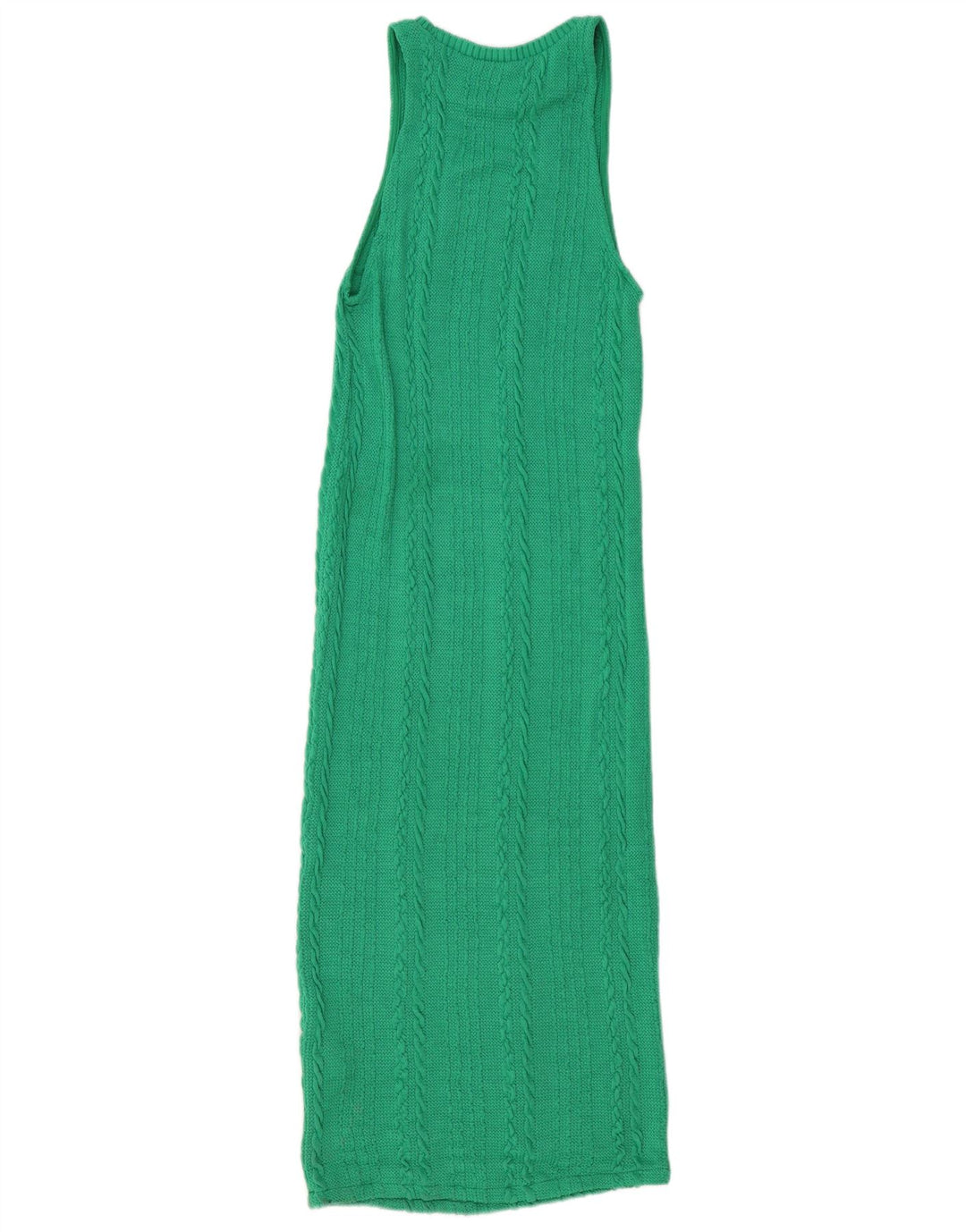 Zara Womens Maxi Sleeveless Bodycon Dress UK 12 Medium Green Polyester