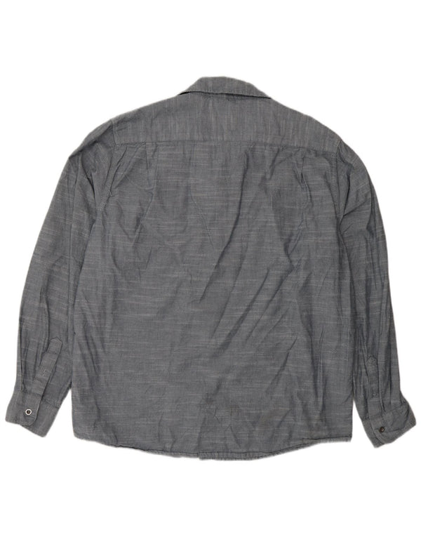 Wrangler Mens Shirt XL Blue Cotton