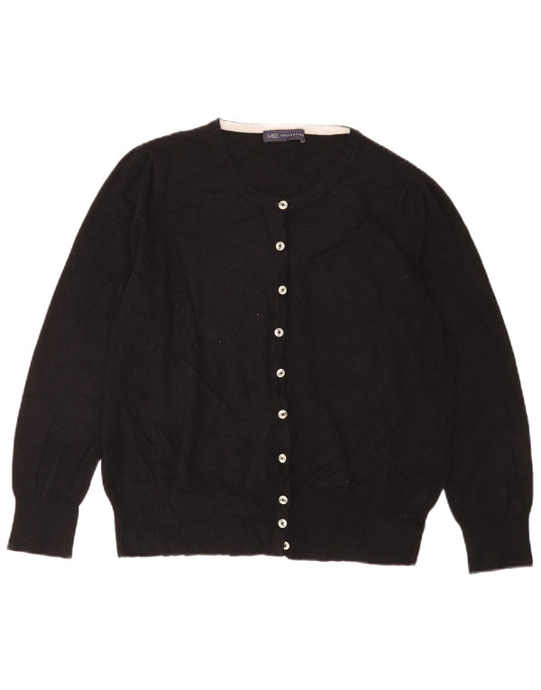 Marks & Spencer Womens Cardigan Sweater UK 18 XL Black Viscose