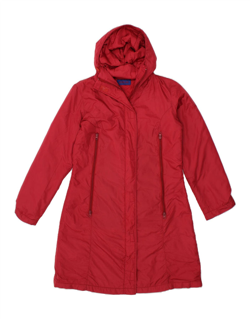 REPLAY Womens Hooded Windbreaker Coat UK 6 XS Red Polyamide Vintage Replay and Second-Hand Replay from Messina Hembry 