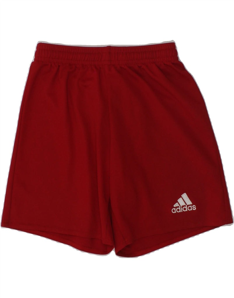 ADIDAS Boys Climalite Sport Shorts 7-8 Years Red Polyester | Vintage Adidas | Thrift | Second-Hand Adidas | Used Clothing | Messina Hembry 