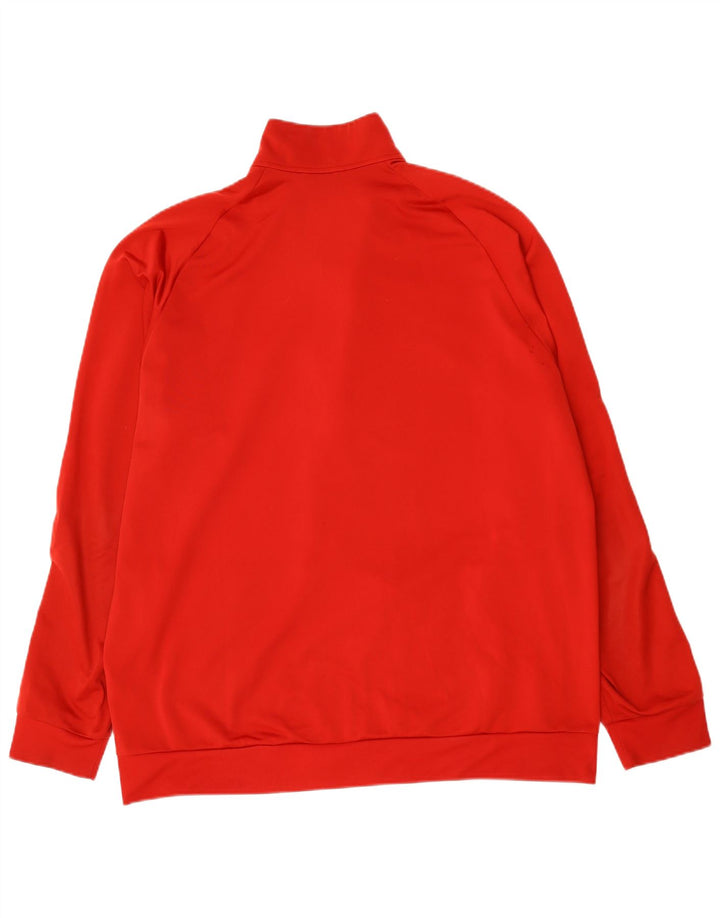 Adidas Mens Tracksuit Top Jacket 2XL Red Polyester