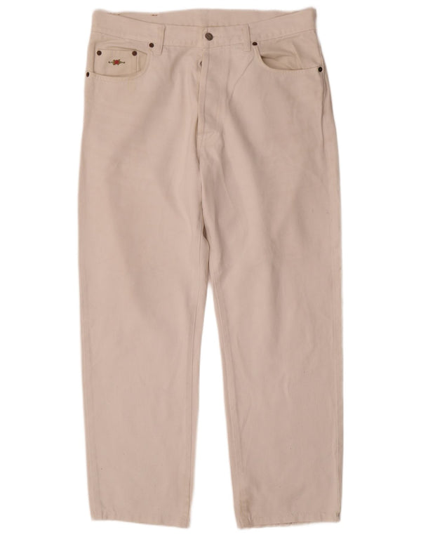 Charro Mens Straight Jeans W38 L30 White Cotton
