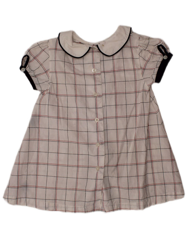 TOMMY HILFIGER Baby Girls A-Line Dress 12-18 Months White Check Cotton