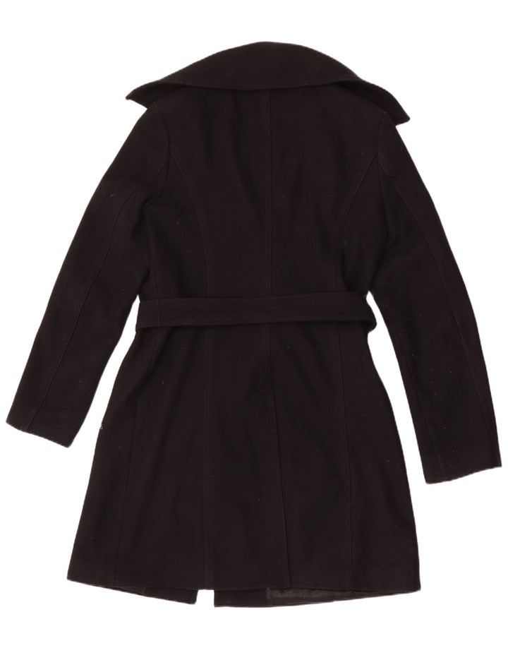 Benetton Womens Overcoat UK 14 Medium Black Wool
