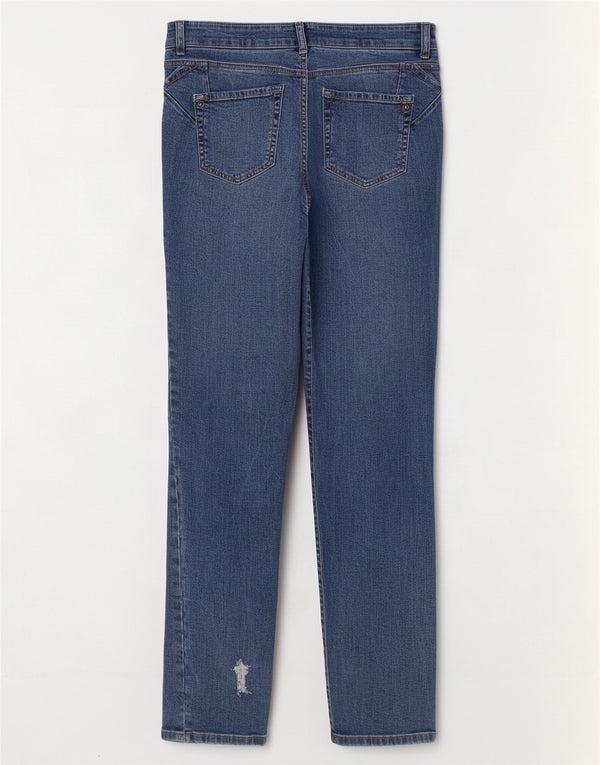 White Stuff Womens Straight Jeans UK 12 Medium W30 L30 Blue Cotton