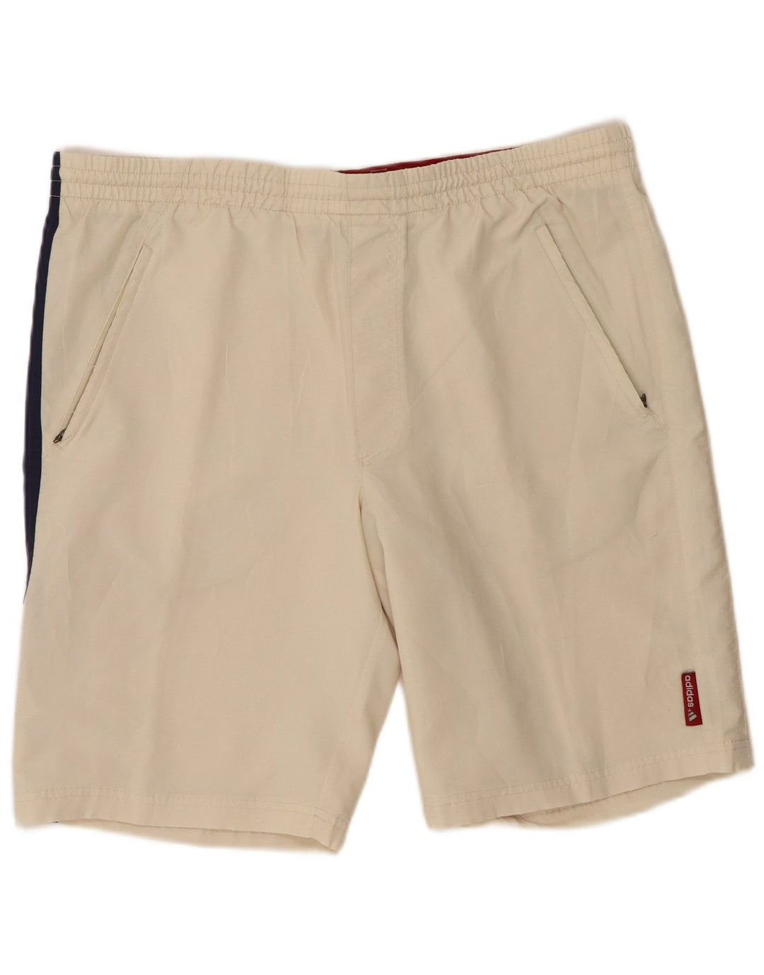 Adidas Mens Graphic Sport Shorts XL  Beige Colourblock Polyester