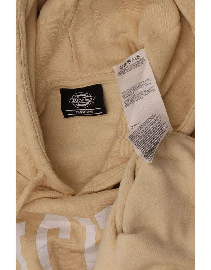 Dickies Mens Graphic Hoodie Jumper Medium Yellow Cotton