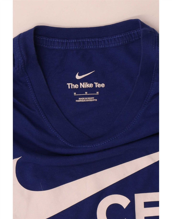 Nike Mens Graphic T-Shirt Top Medium Blue Cotton