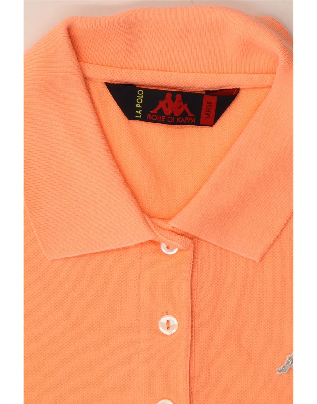 KAPPA Womens Polo Shirt UK 16 Large Orange Vintage Kappa and Second-Hand Kappa from Messina Hembry 