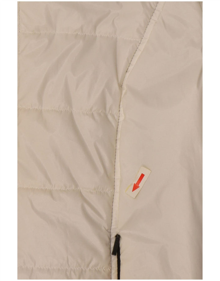 Refrigiwear Womens Hooded Bomber Padded Jacket UK 14 Large White Polyester