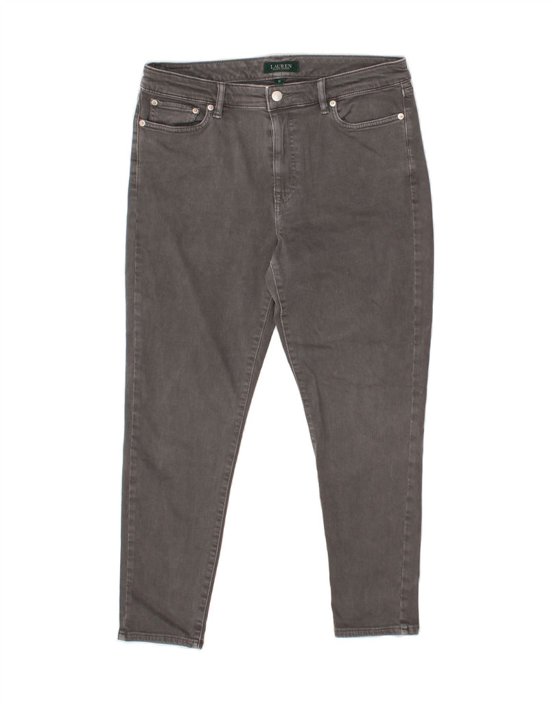 RALPH LAUREN Womens Skinny Jeans US 12 Large W34 L26 Grey Cotton Vintage Ralph Lauren and Second-Hand Ralph Lauren from Messina Hembry 