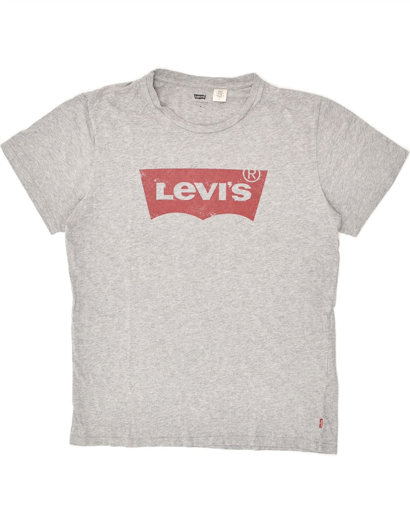 LEVI'S Mens Graphic T-Shirt Top Medium Grey Cotton | Vintage Levi's | Thrift | Second-Hand Levi's | Used Clothing | Messina Hembry 