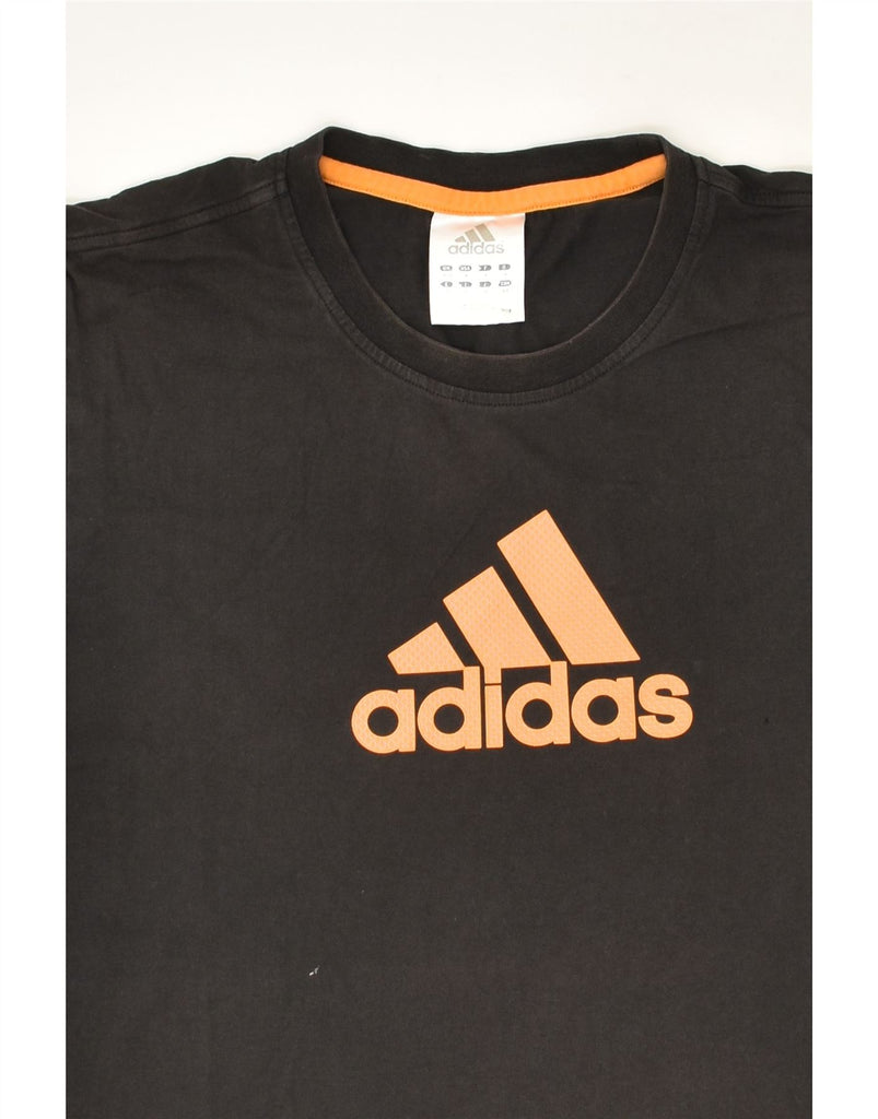 ADIDAS Mens Graphic T-Shirt Top UK 36/38 Small Black Cotton | Vintage Adidas | Thrift | Second-Hand Adidas | Used Clothing | Messina Hembry 