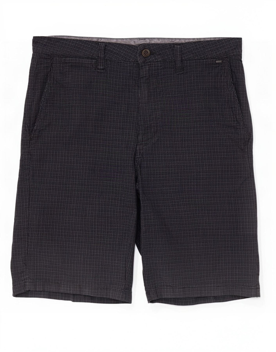 Vans Mens Chino Shorts W32 Medium Black Check Cotton