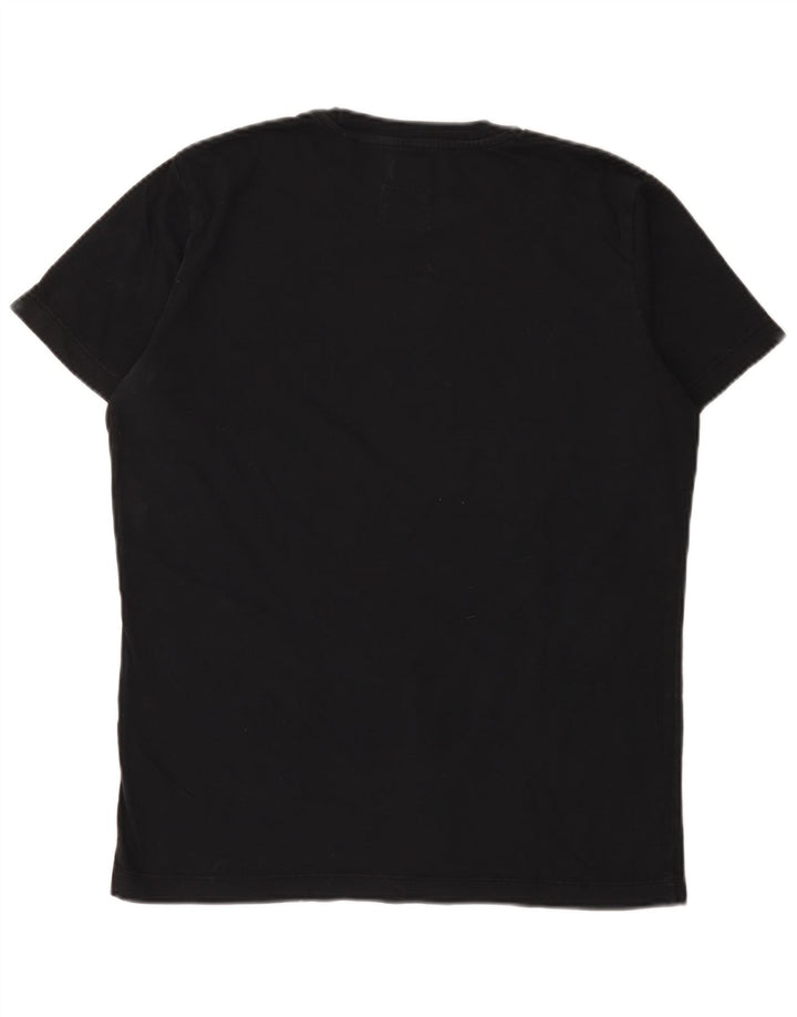 Diesel Mens Graphic T-Shirt Top Medium Black Cotton