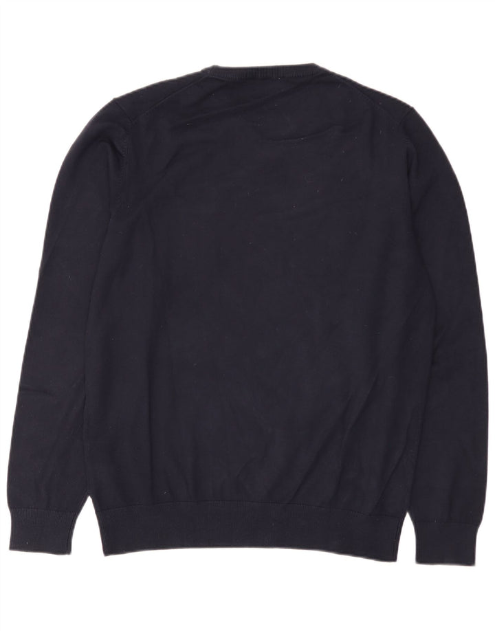 Rifle Mens Crew Neck Jumper Sweater XL Navy Blue Viscose