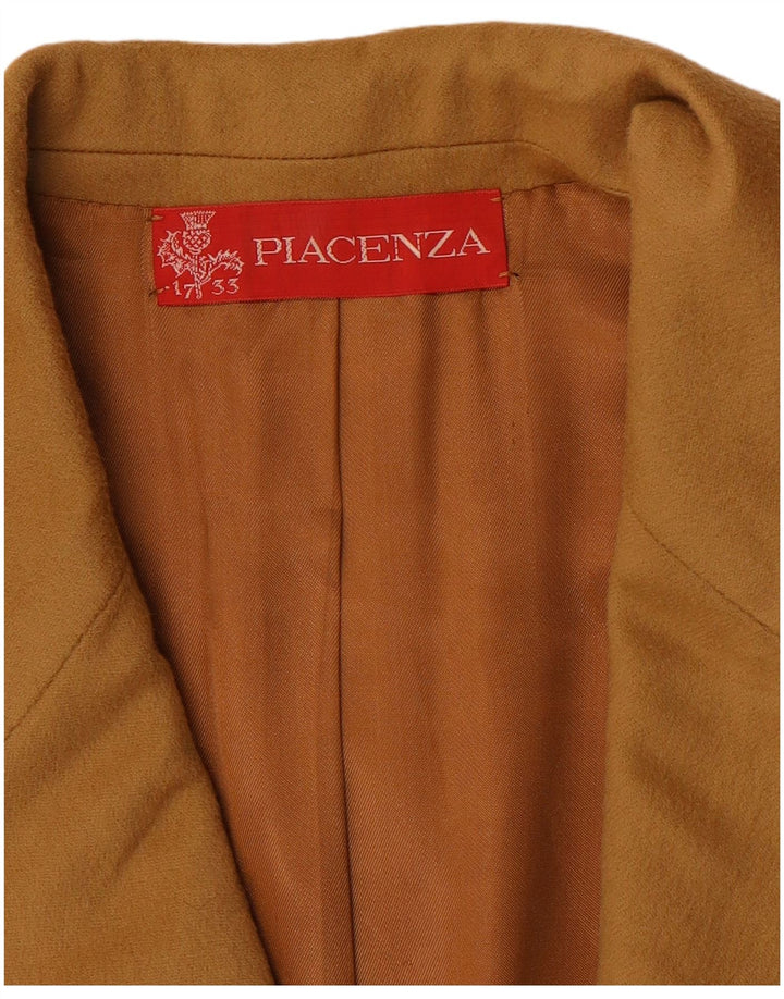 PIACENZA Womens 3 Button Blazer Jacket UK 16 Large Brown