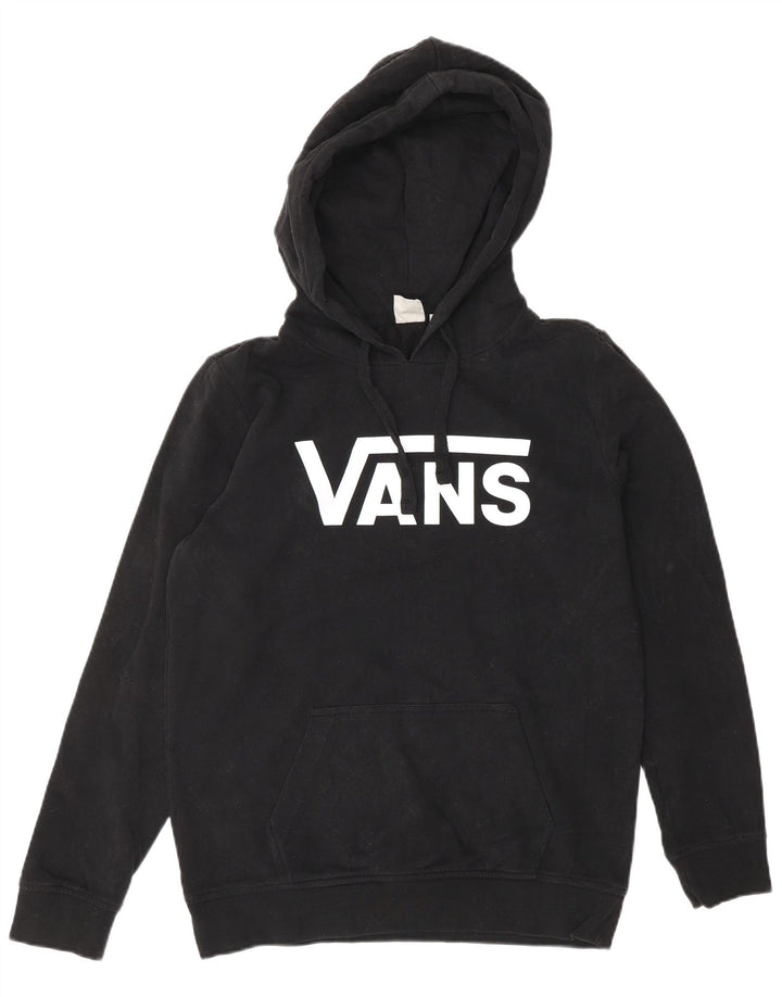 Vans Womens Graphic Hoodie Jumper UK 10 Small Black