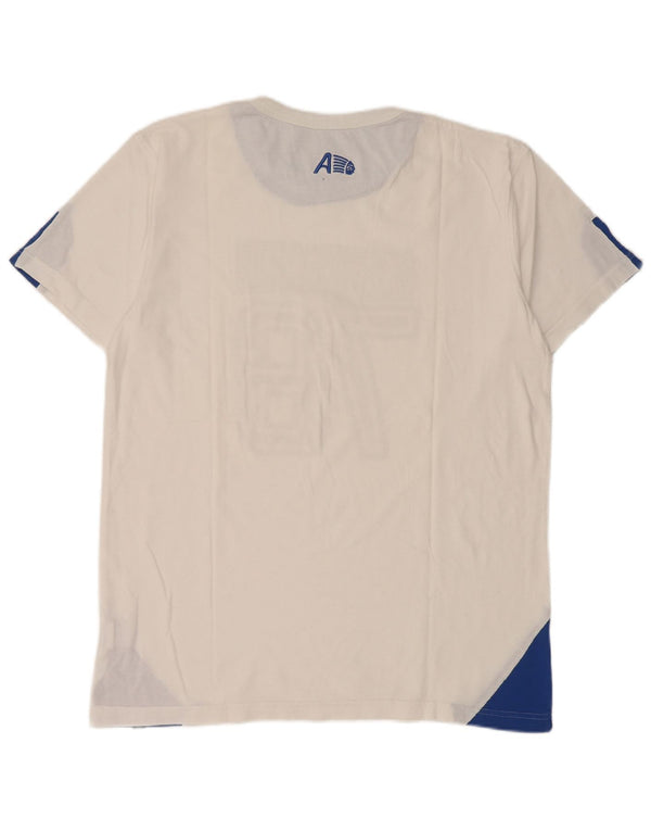 Americanino Mens Graphic T-Shirt Top 2XL White Colourblock Cotton