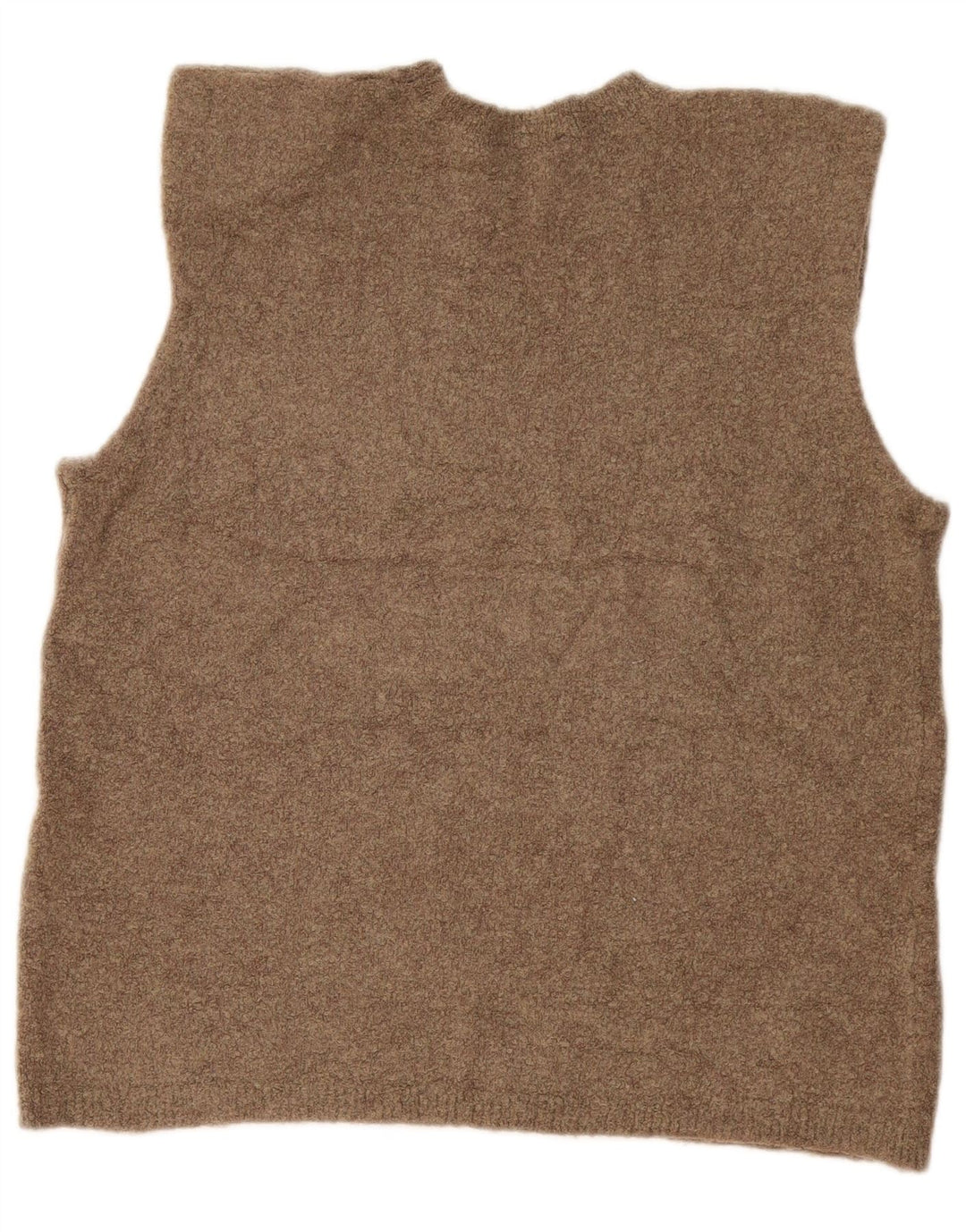 Zara Womens Vest Tank Top UK 14 Medium Khaki Flecked Polyamide