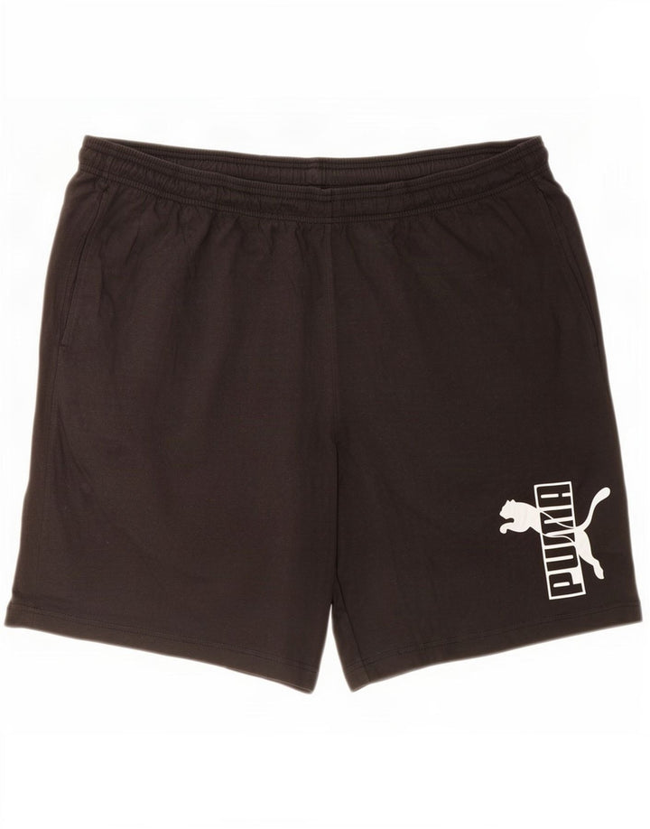 Puma Mens Graphic Sport Shorts 2XL Black Cotton