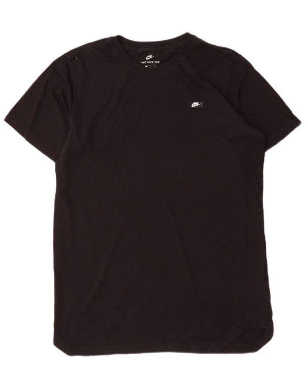 Nike Mens Short Sleeve Regular T-Shirt Top Large Black Cotton