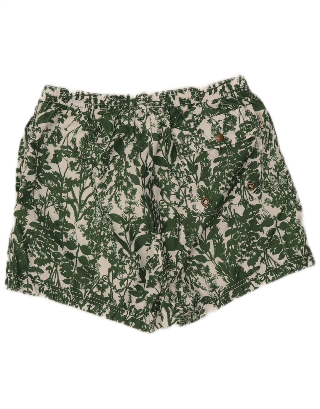 JACK WILLS Mens Swimming Shorts Medium Green Floral