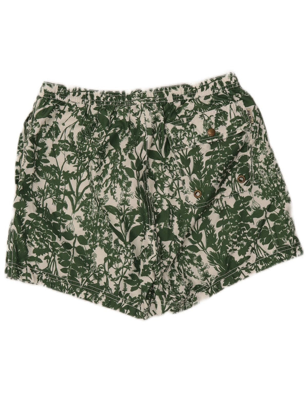 JACK WILLS Mens Swimming Shorts Medium Green Floral