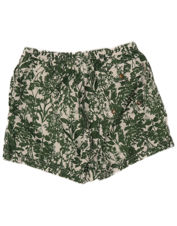 JACK WILLS Mens Swimming Shorts Medium Green Floral