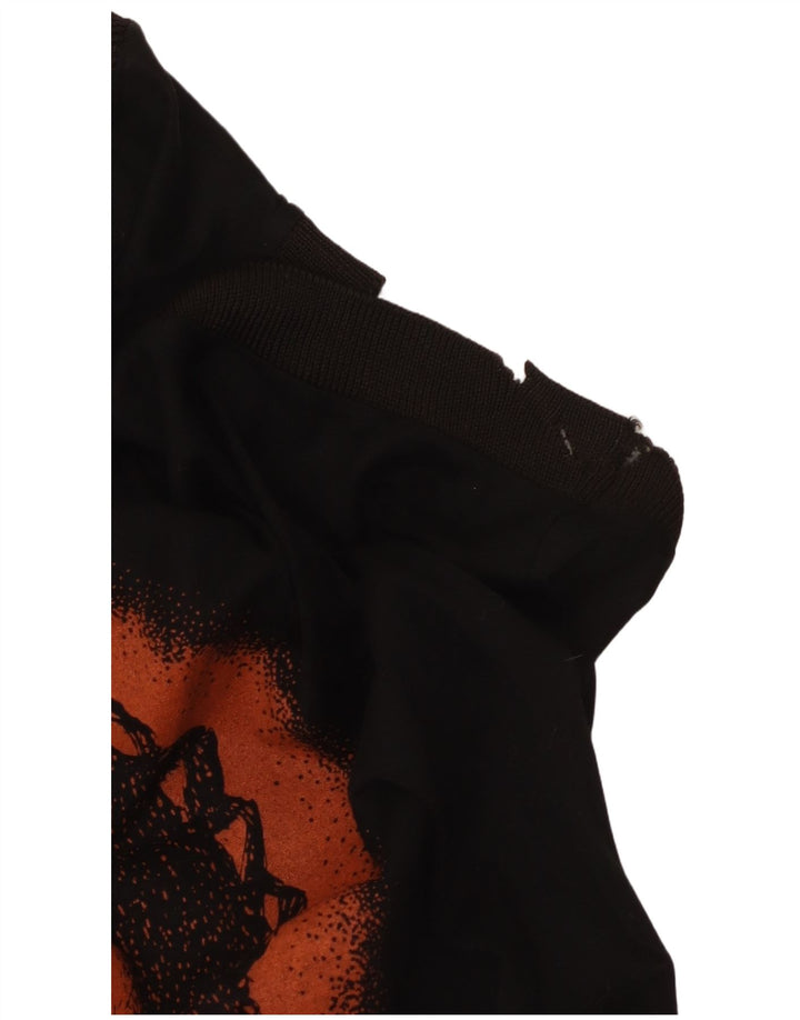 VINTAGE Womens Sleeveless Graphic Bubble Dress UK 14 Medium Black